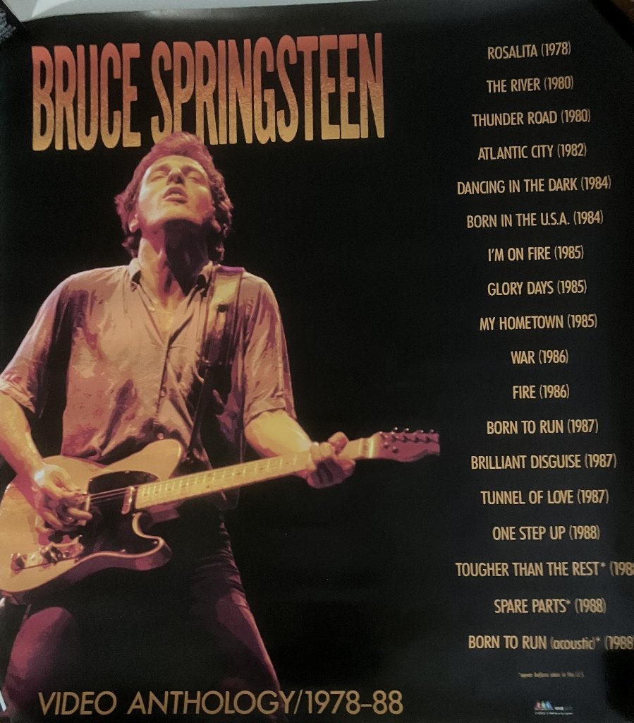 Zeldzame Promo-poster Springsteen: Video Anthology  1989, Verzamelen, Posters, Ophalen, Rechthoekig Staand, Zo goed als nieuw