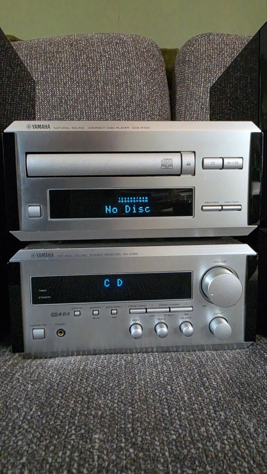 Yamaha Microset met CD-speler, Receiver en Speakers, Gebruikt, Tuner of Radio, Microset, Ophalen