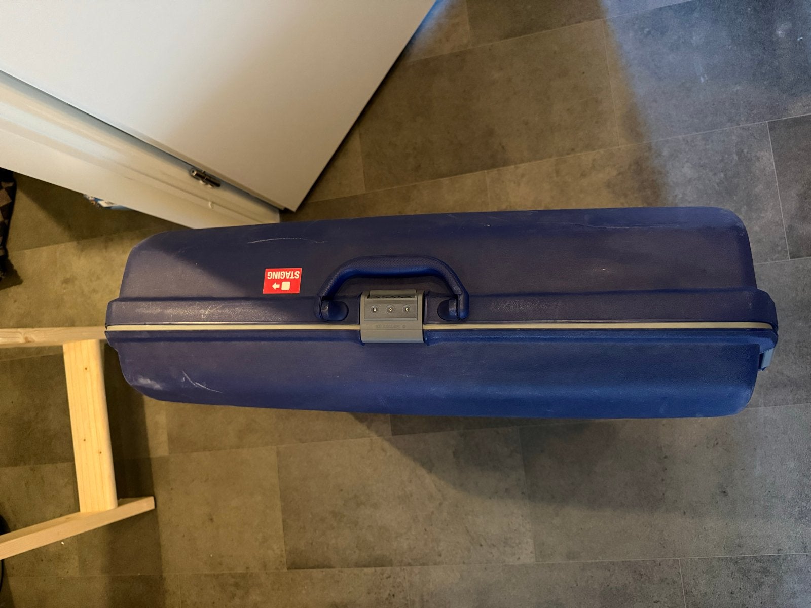 Samsonite harde Blauwe koffer 3x, Ophalen, Gebruikt, Hard kunststof, Slot