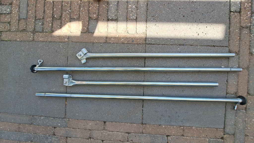 Stormstang, stormstok en tussendelen, Ophalen, Gebruikt