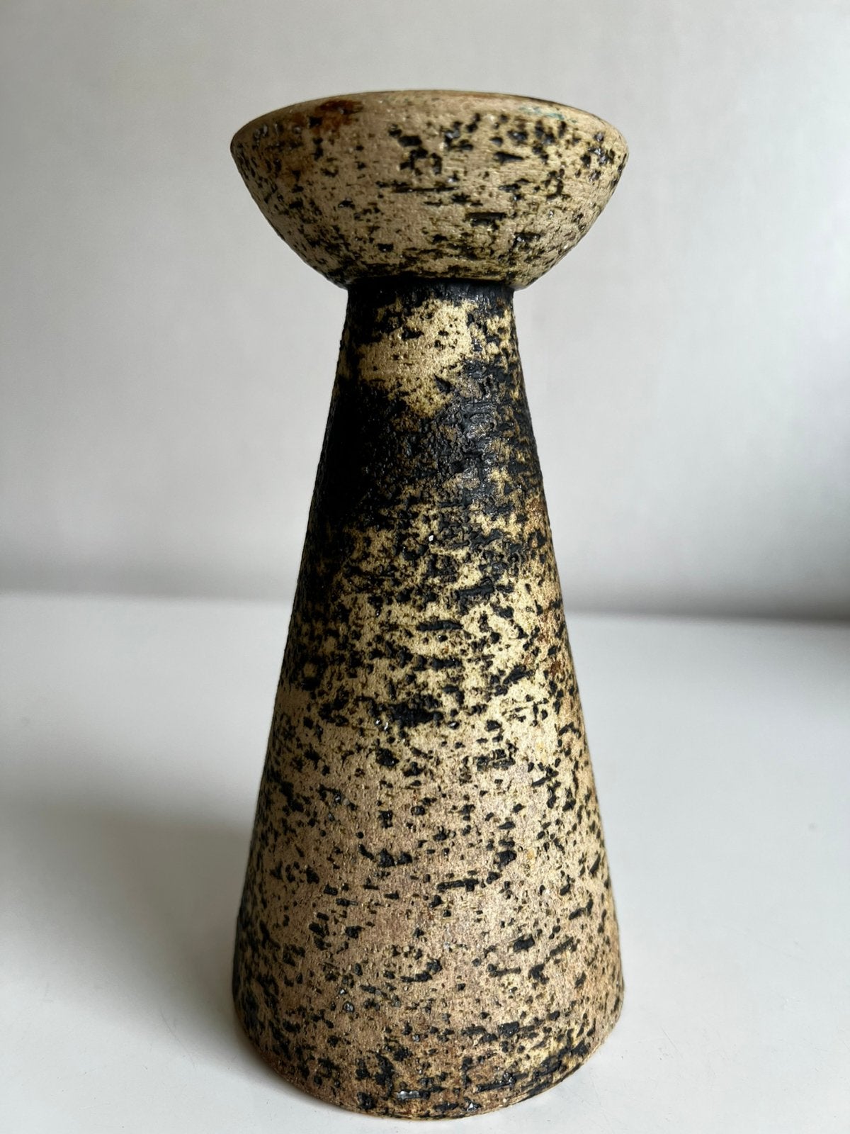 Vintage Pieter Groeneveldt Berkenbast Kandelaar Glasglazuur, Antiek en Kunst, Ophalen of Verzenden