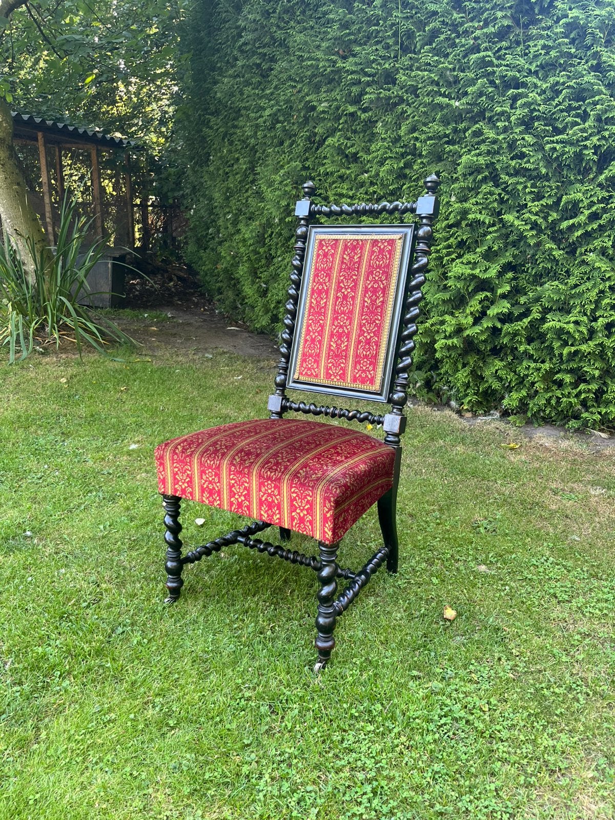 Antieke stoel ca. 1900 met wieltjes, Antiek en Kunst, Antiek | Meubels | Stoelen en Banken, Ophalen
