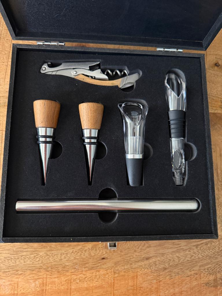 Laguiole Style de Vie 5-delige Wijnset met Coolstick, Overige typen, Nieuw, Ophalen of Verzenden, Zwart