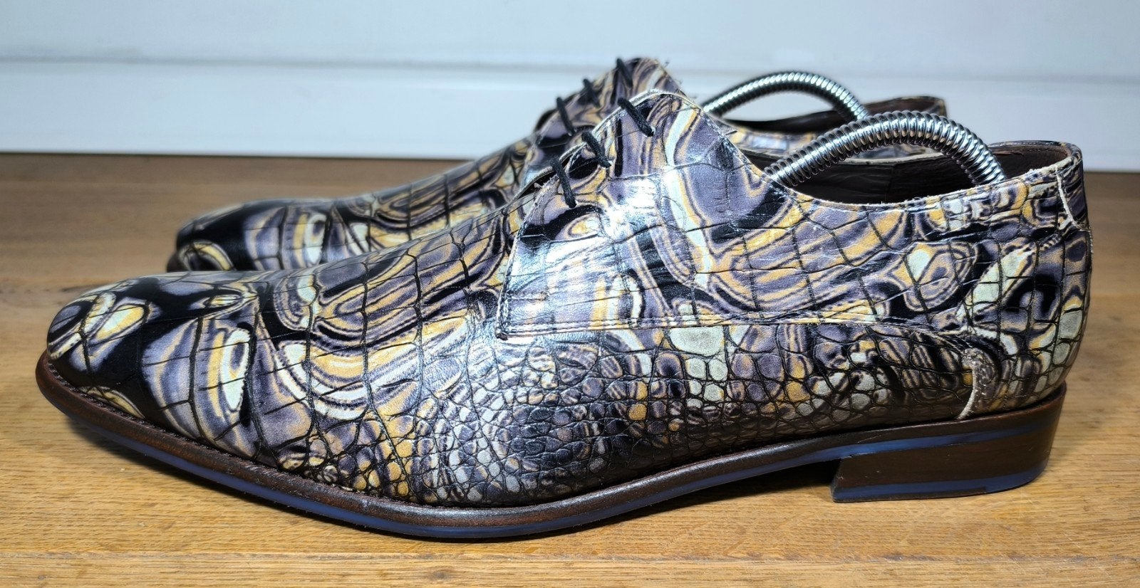Floris van Bommel herenschoenen met riem maat 9,5 / 44, Ophalen, Overige kleuren, Floris van Bommel, Zo goed als nieuw