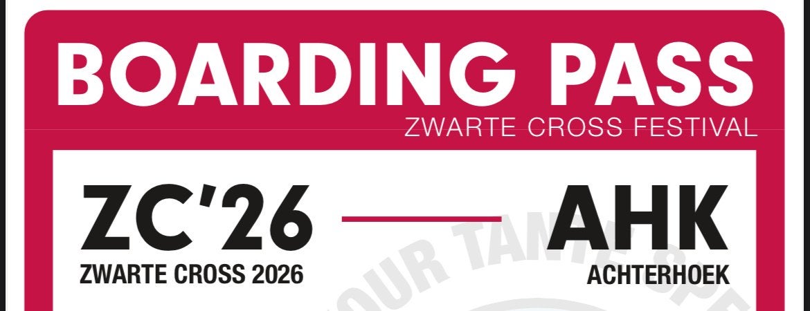 Campingkaart zwarte cross, Eén persoon