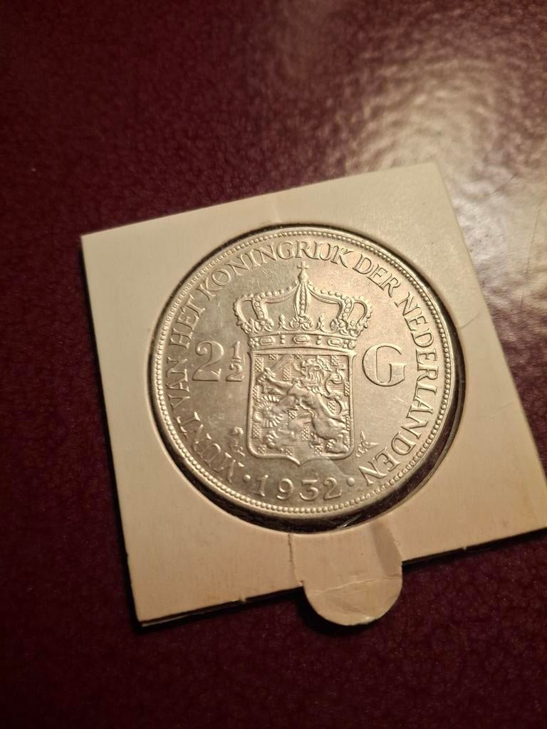 Zilveren rijksdaalder 1932, Postzegels en Munten, Munten | Nederland, Ophalen of Verzenden, Koningin Wilhelmina, 2½ gulden