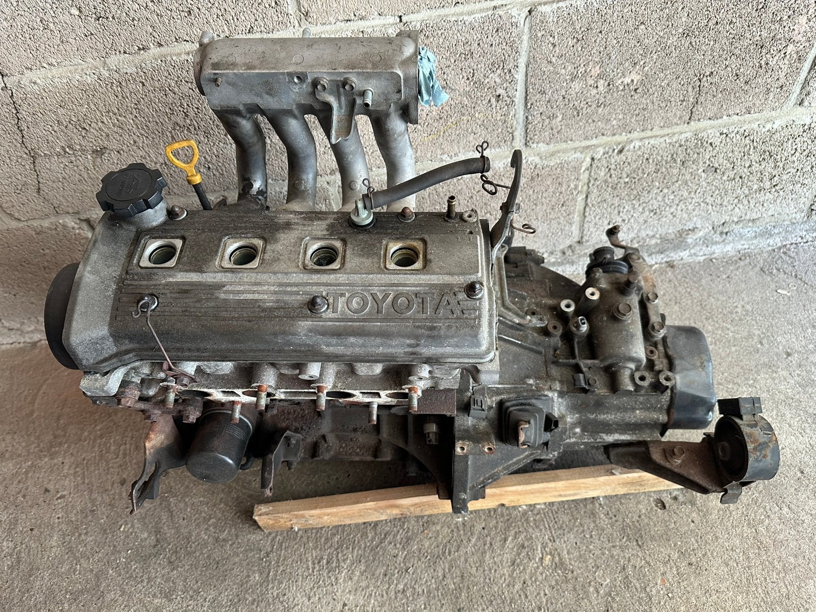 Toyota starlet 1.3 4efe motor + versnellingsbak, Ophalen, Gebruikt, Toyota