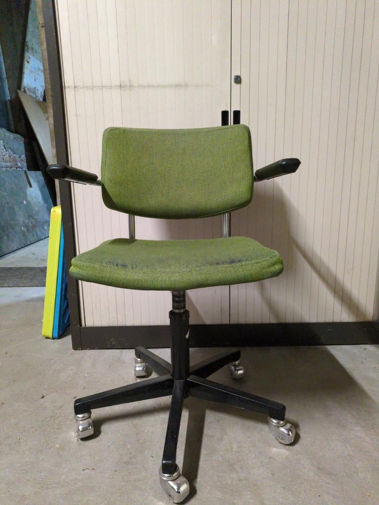 Vintage Bureaustoel - Groen, Ophalen, Gebruikt, Groen, Bureaustoel