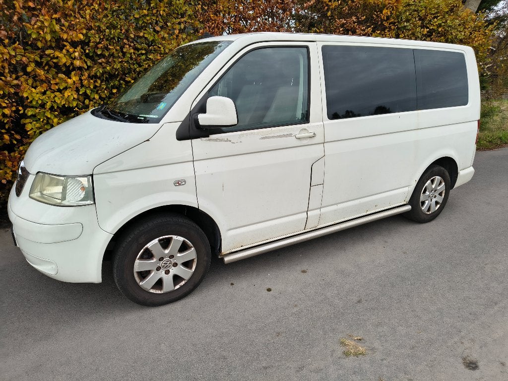 VW Transporter 2.5 TDI DC 4-motion rijdt super nieuwe apk!, Stof, Verwarmde buitenspiegels, Volkswagen, Wit