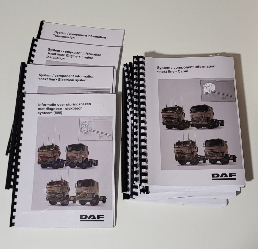 DAF werkplaatshandleidingen, Ophalen