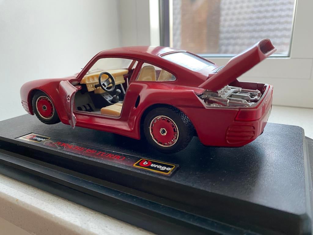 Porsche 959 Burago, Ophalen of Verzenden, Zo goed als nieuw, Bburago