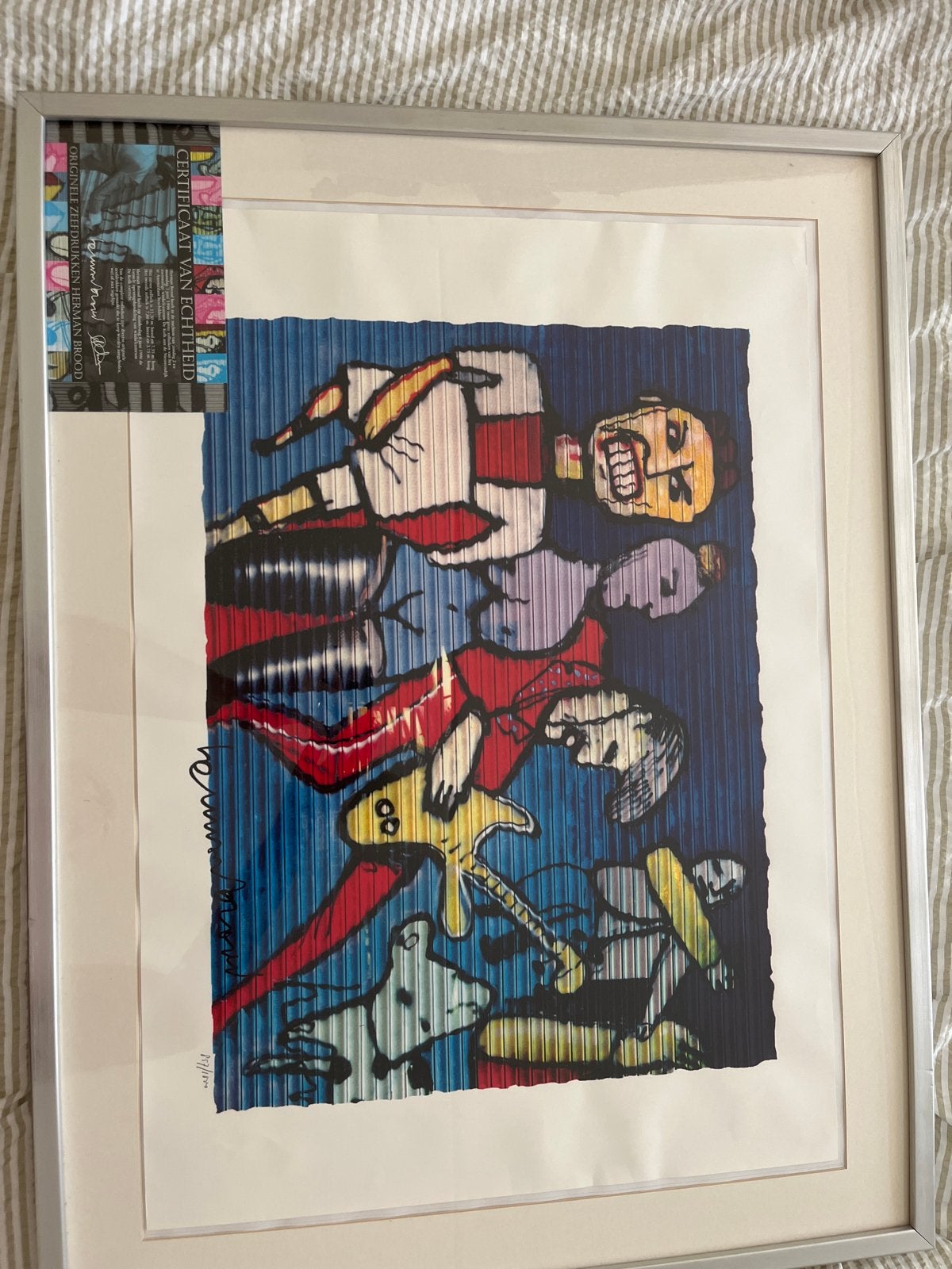Herman Brood - Originele Zeefdruk 'The Rolling Stones', Gelimiteerde oplage, Ophalen, Overige onderwerpen, Zeefdruk