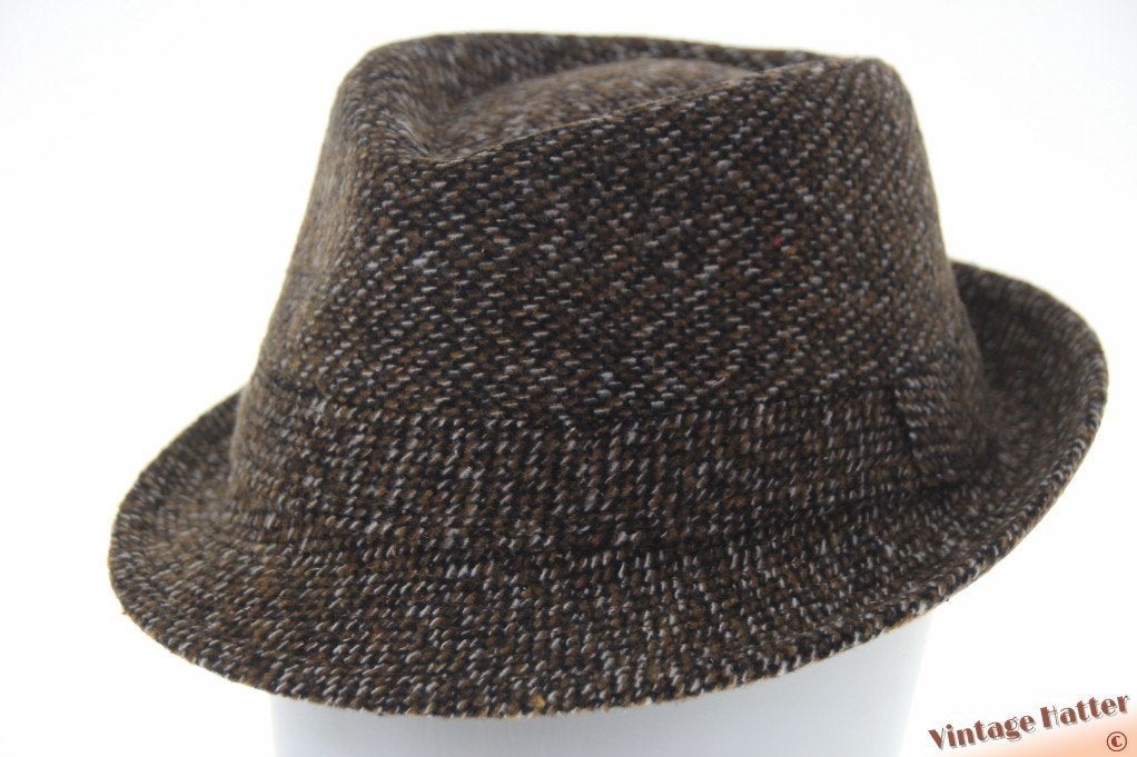 Gleufhoed Trilby gemengd donker bruin 57, 58 en 60 nieuw, Ophalen of Verzenden, Nieuw, 57 cm (M, 7⅛ inch) of minder, Hoed