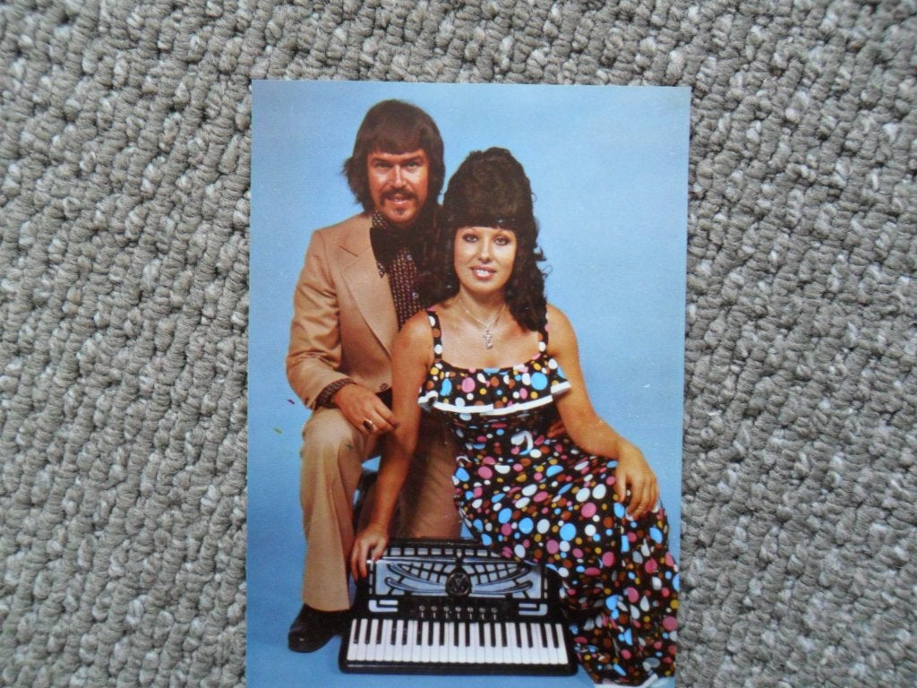 De Kermisklanten, accordeon duo;	strooifoto Dureco, Ophalen of Verzenden, Gebruikt, Foto of Kaart