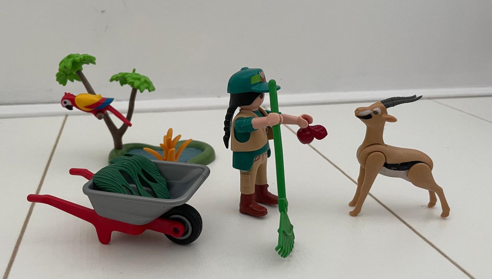 Playmobil. Dierenverzorgster. Dierentuin., Ophalen of Verzenden, Zo goed als nieuw
