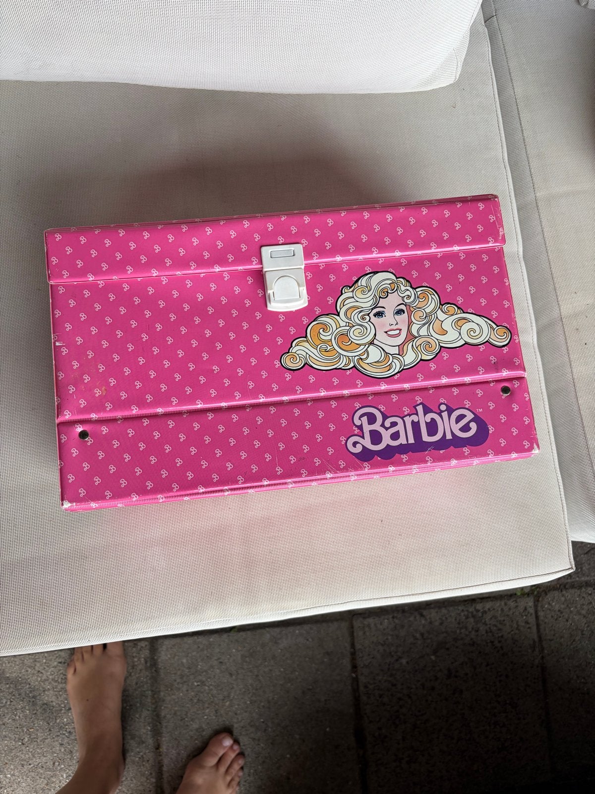 Vintage Barbie Koffer - Roze Opbergkoffer, Ophalen of Verzenden, Gebruikt, Barbie