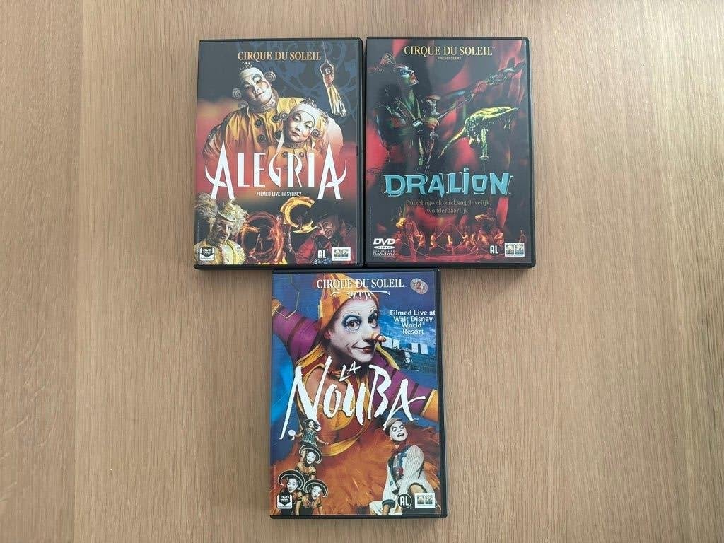 Cirque du Soleil - Alegria, La Nouba, Dralion - 3x DVD, Alle leeftijden, Ophalen of Verzenden, Zo goed als nieuw