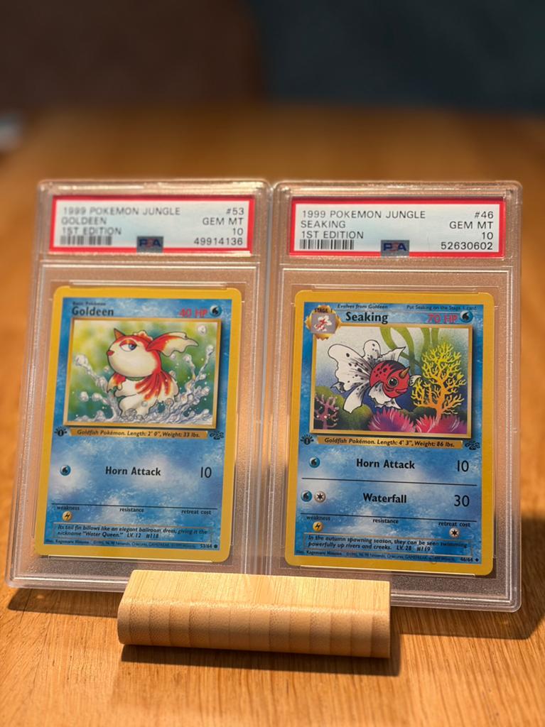 Goldeen & Seaking 1st edition PSA 10 Jungle, Ophalen of Verzenden, Zo goed als nieuw