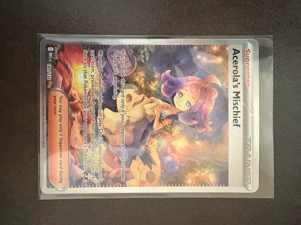 Acerola's Mischief 183/132 Pokémon Kaart, Hobby en Vrije tijd, Verzamelkaartspellen | Pokémon, Ophalen of Verzenden, Zo goed als nieuw