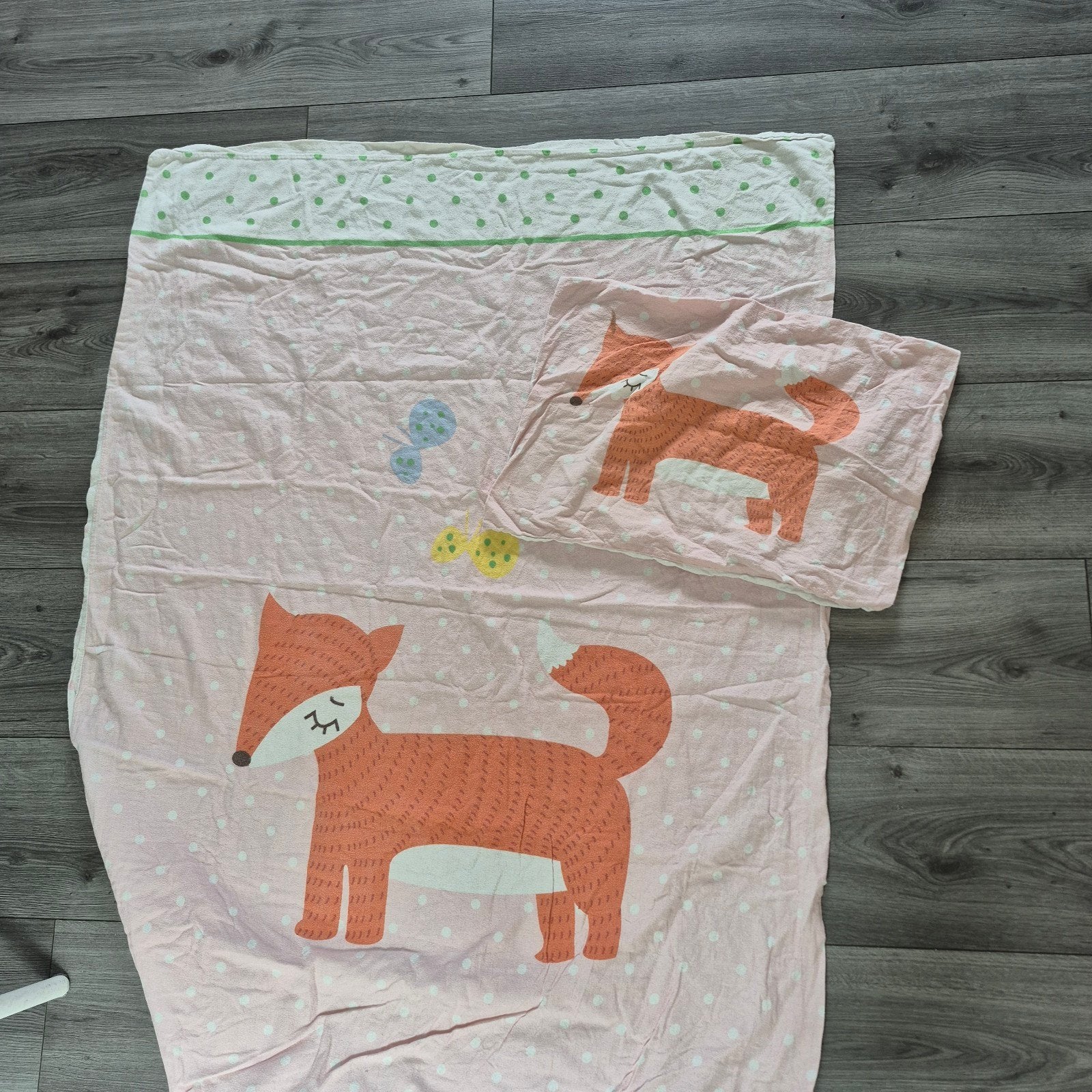 Kinderdekbedovertrekset Vosje katoen 140--105 cm, Ophalen, Meerkleurig, Jongetje of Meisje, Dekbedovertrek