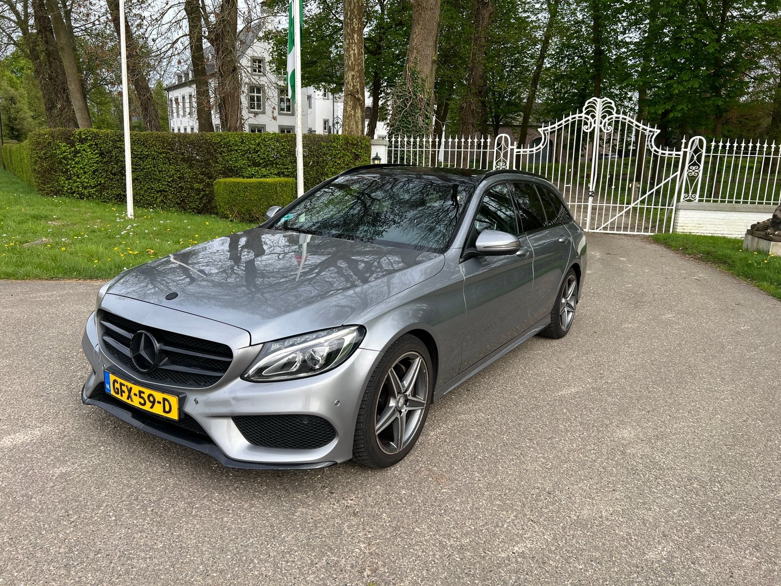 Mercedes-Benz C-Klasse C200 CDI 1.6 100KW Estate A7 2015, Auto's, Mercedes-Benz, 136 pk, Zwart, 4 cilinders, Leder