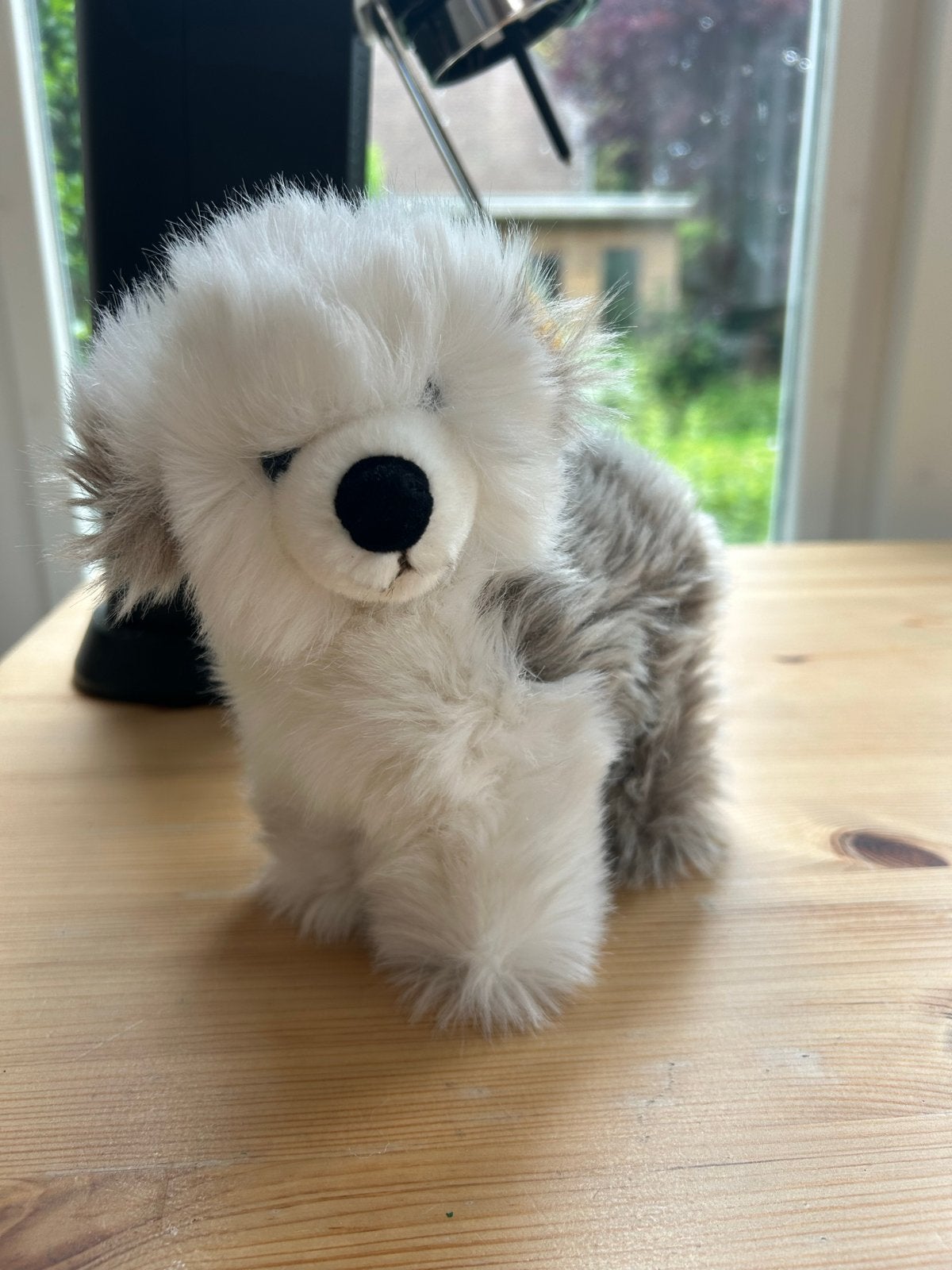 Steiff Knuffelhond - Schattige Old English Sheepdog, Overige merken, Middelgroot (20 tot 80 cm), Wit, Hond