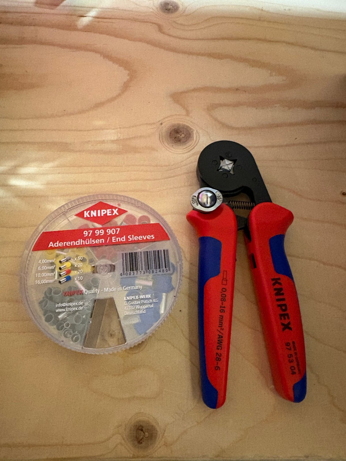 Knipex adereindhulzen tang nieuw!! met hulzen set, Ophalen of Verzenden, Gebruikt, Tang, Knipex