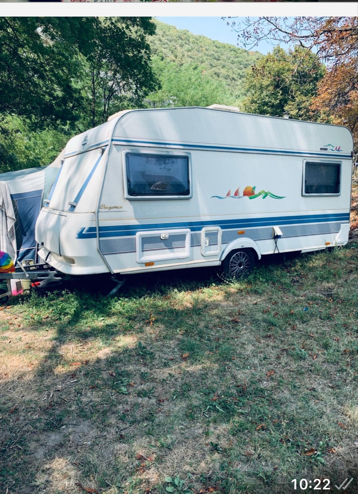 Hobby Elegance Caravan met voortent en complete inrichting, Caravans en Kamperen, Vast bed, Rondzit, Hobby, Particulier