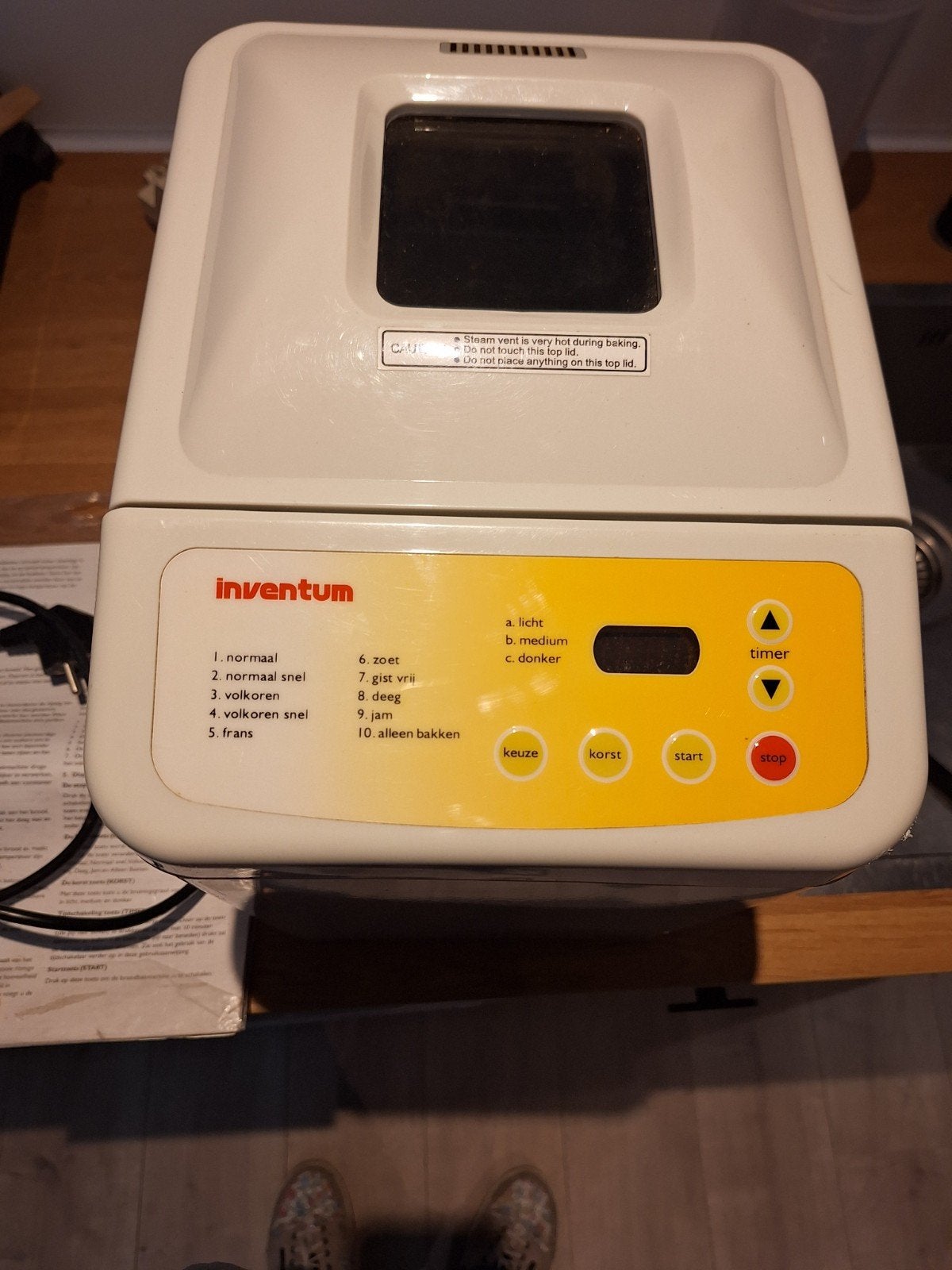 broodbakmachine merk inventum, Witgoed en Apparatuur, Ophalen, Gebruikt, Met timer, Kijkvenster