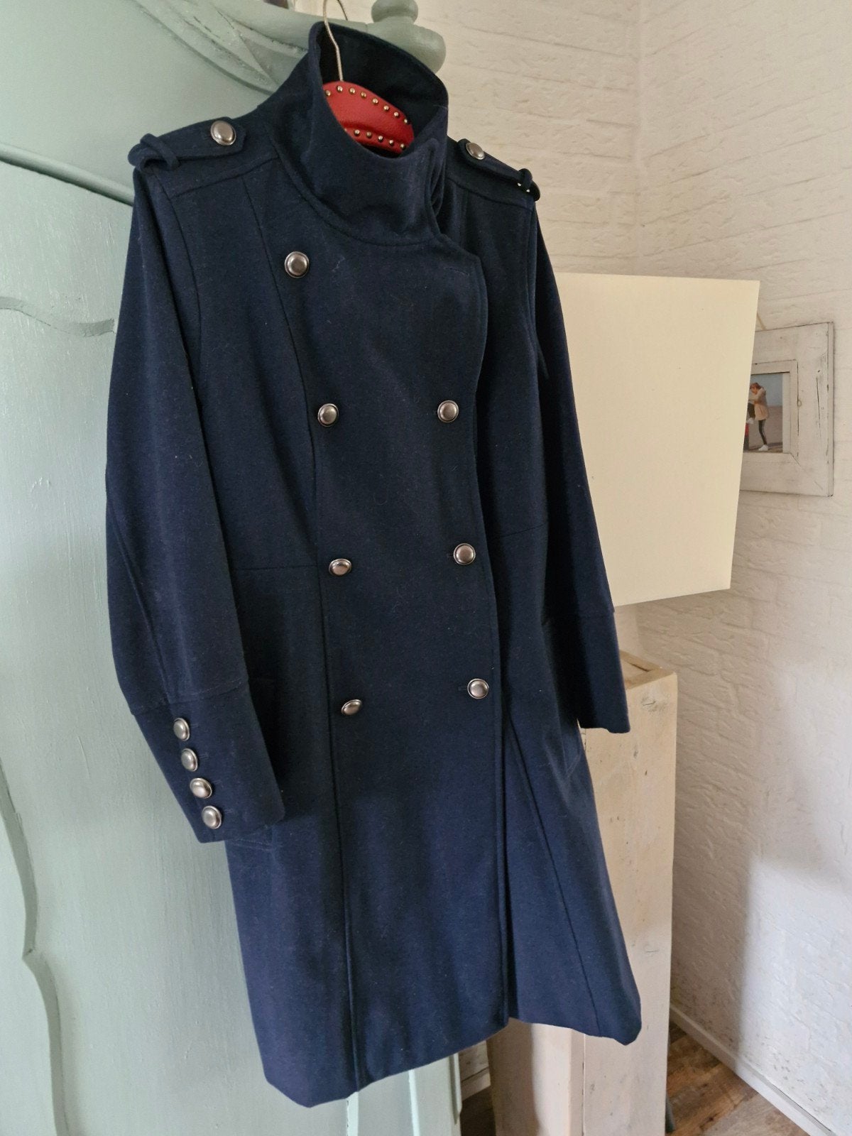 schippersjas navy winterjas donkerblauw maat 46 xxl, Ophalen of Verzenden, Zo goed als nieuw, Maat 46/48 (XL) of groter, Blauw