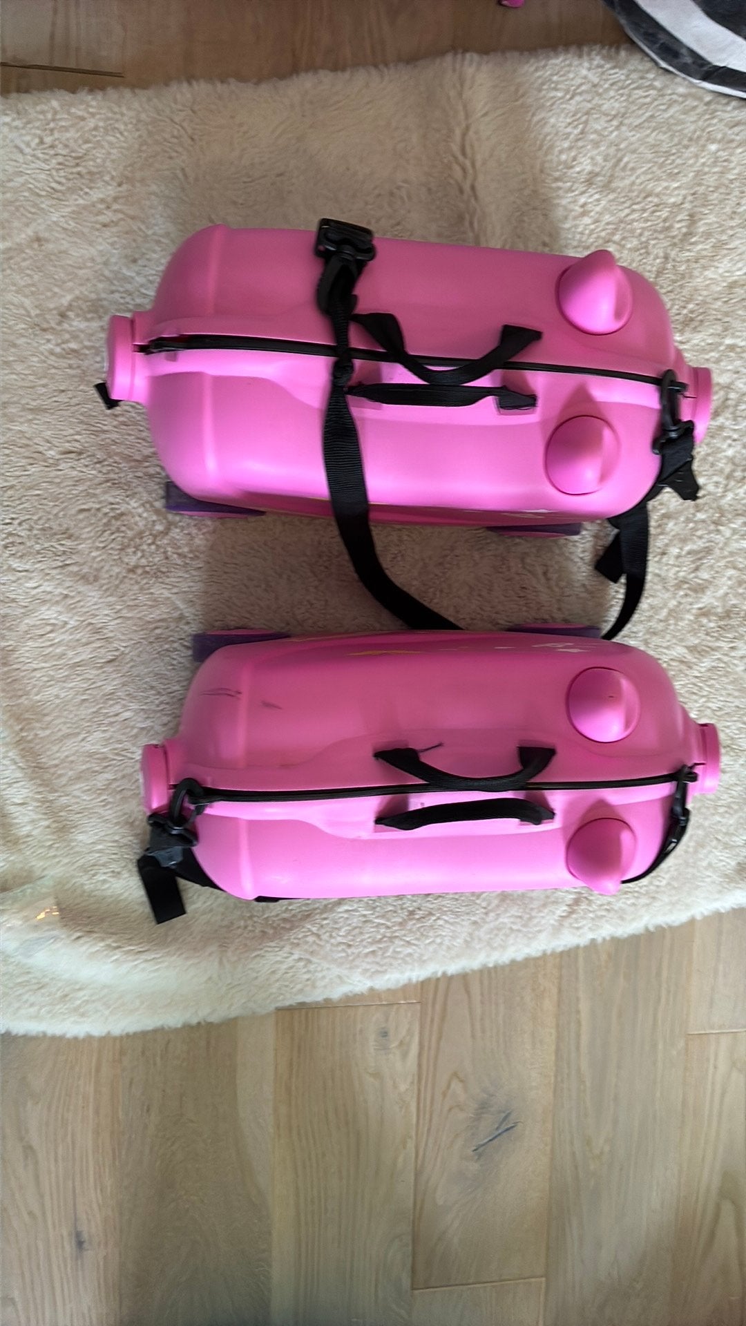 Roze varkens koffers, Ophalen of Verzenden, Zo goed als nieuw, Hard kunststof