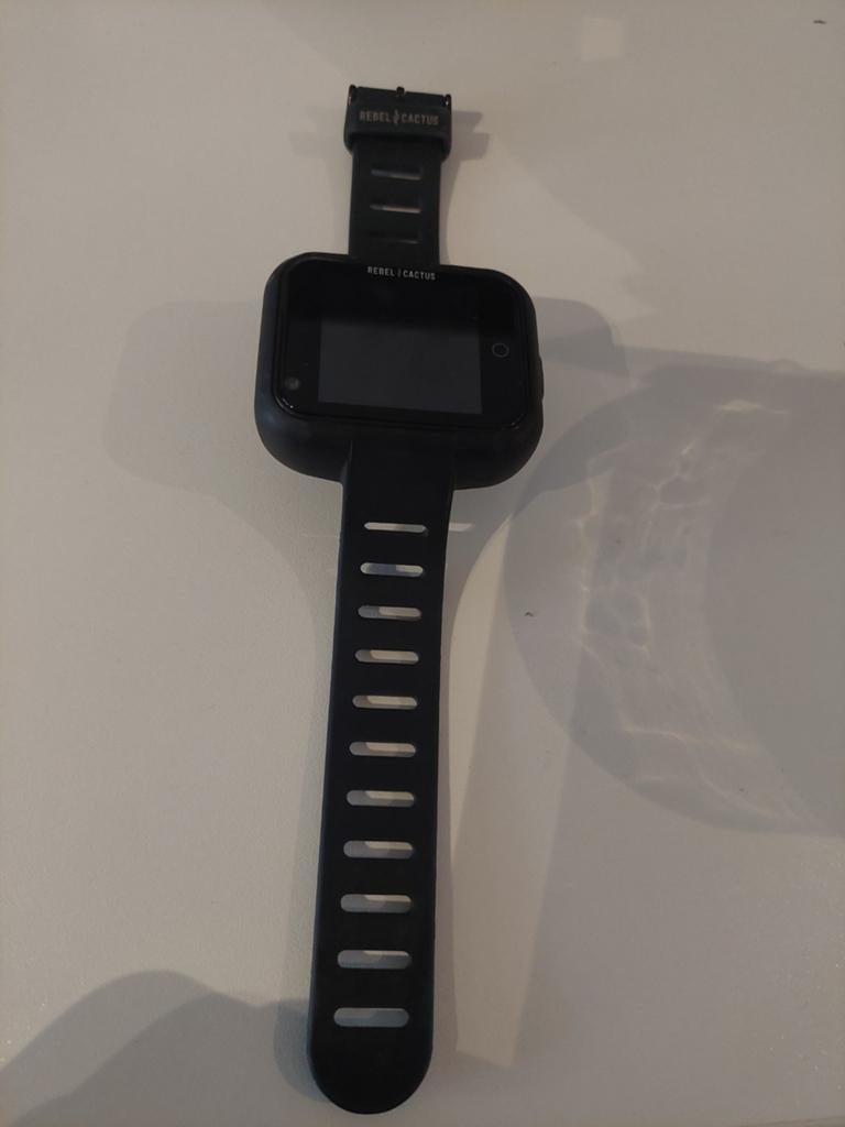 Zwart Rebel Cactus Smartwatch voor kinderen, Ophalen of Verzenden, Waterdicht, Zwart, Android