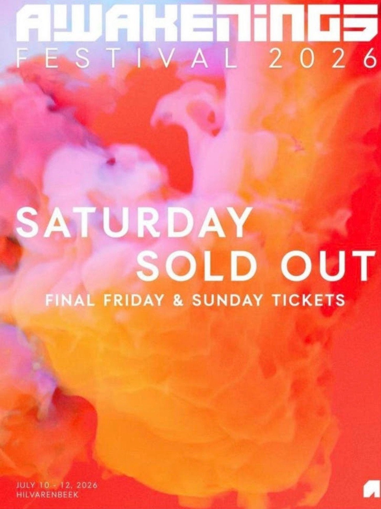 Awakenings zaterdag, Eén persoon