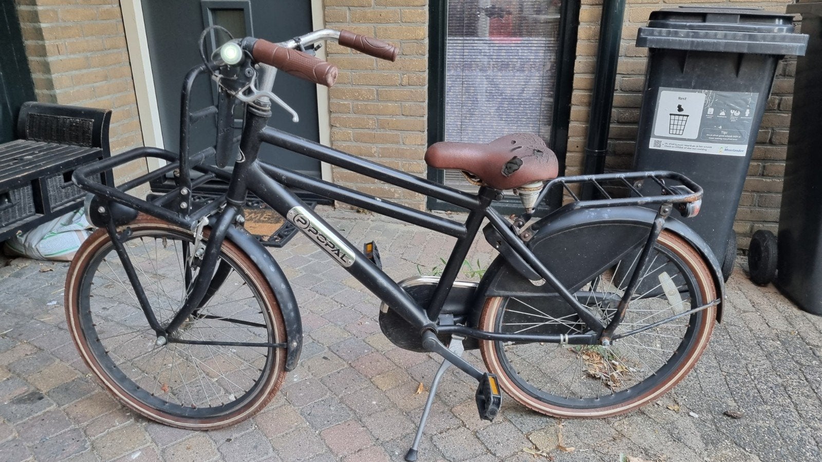 Popal Daily Dutch Basic Transportfiets - Zwart 22  inch, Ophalen, 20 inch of meer, Gebruikt, Velgrem