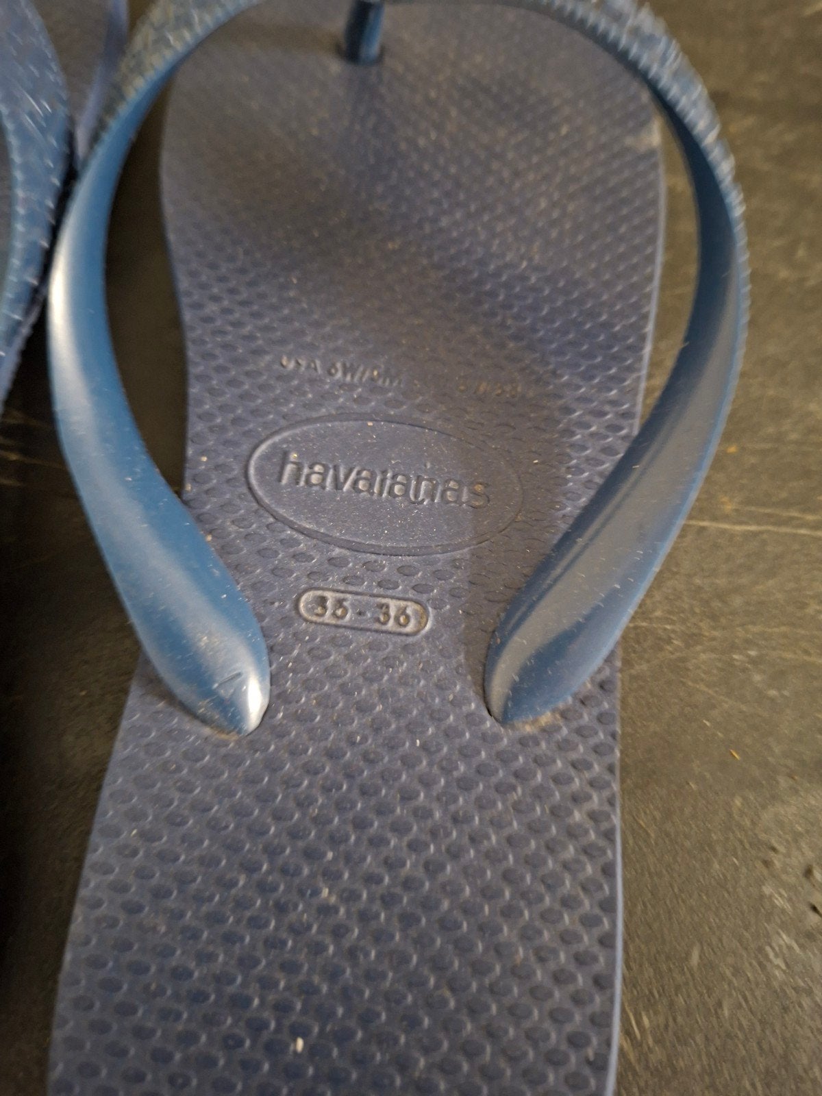 Havaianas slippers maat 36 blauw, Ophalen of Verzenden