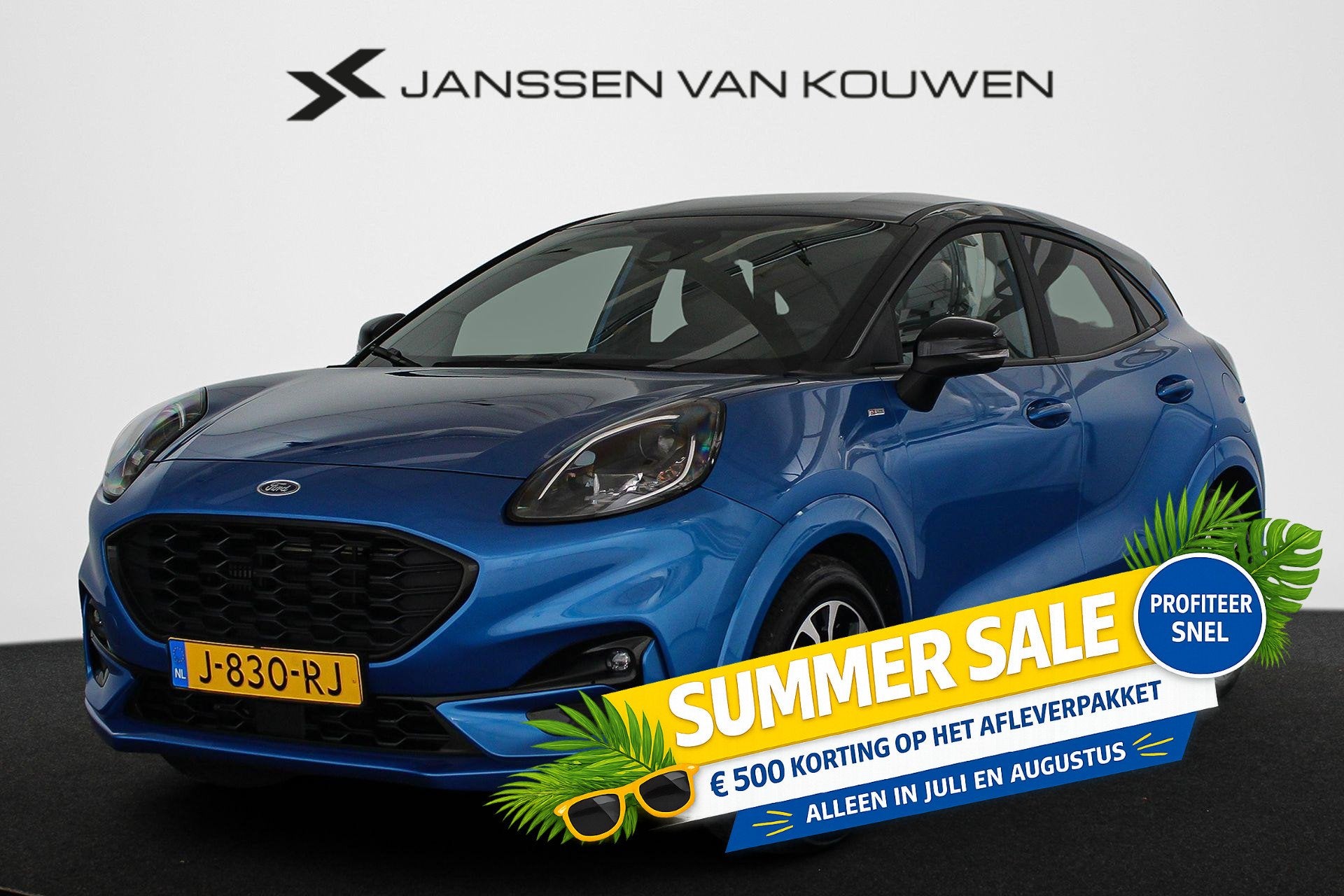 Ford Puma 1.0 EcoBoost Hybrid ST-Line Comfort & Winter Pack, Voorwielaandrijving, Euro 6, Blauw, Origineel Nederlands