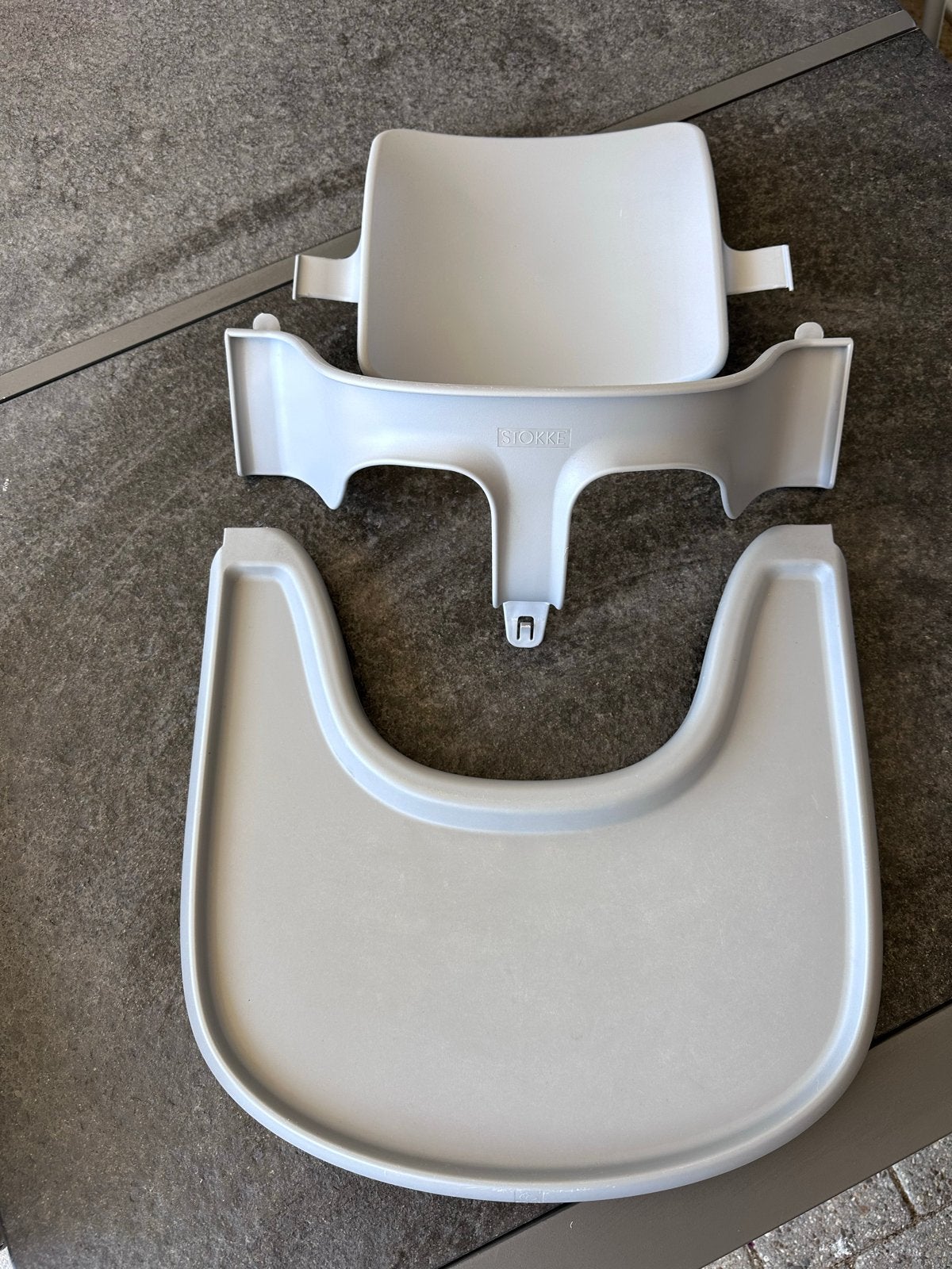 Stokke Tripp Trapp Babyset en Tray - Zo goed als nieuw, Kinderen en Baby's, Kinderstoelen, Ophalen of Verzenden, Zo goed als nieuw