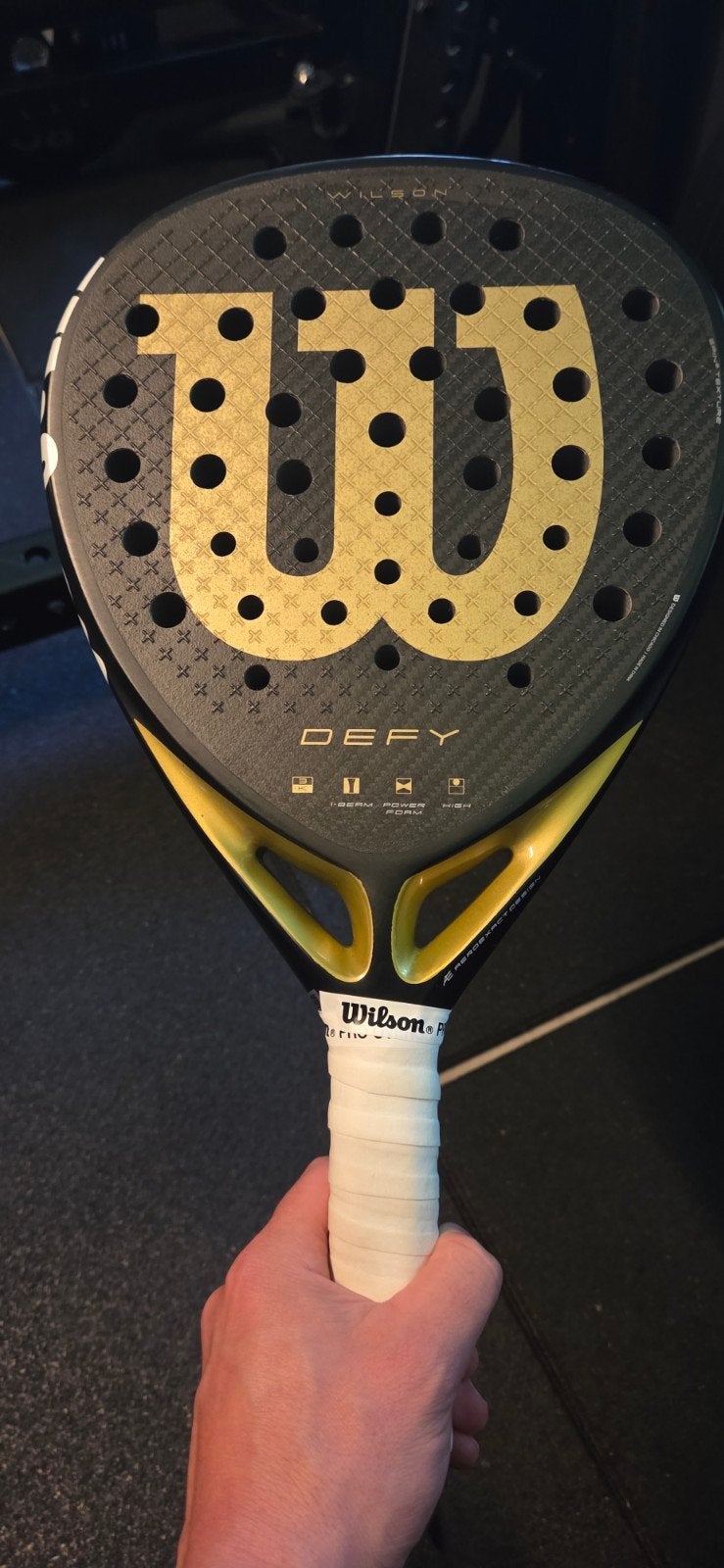 Wilson Defy Padelracket - gebruikt, Sport en Fitness, Padel, Ophalen of Verzenden, Gebruikt, Padelracket