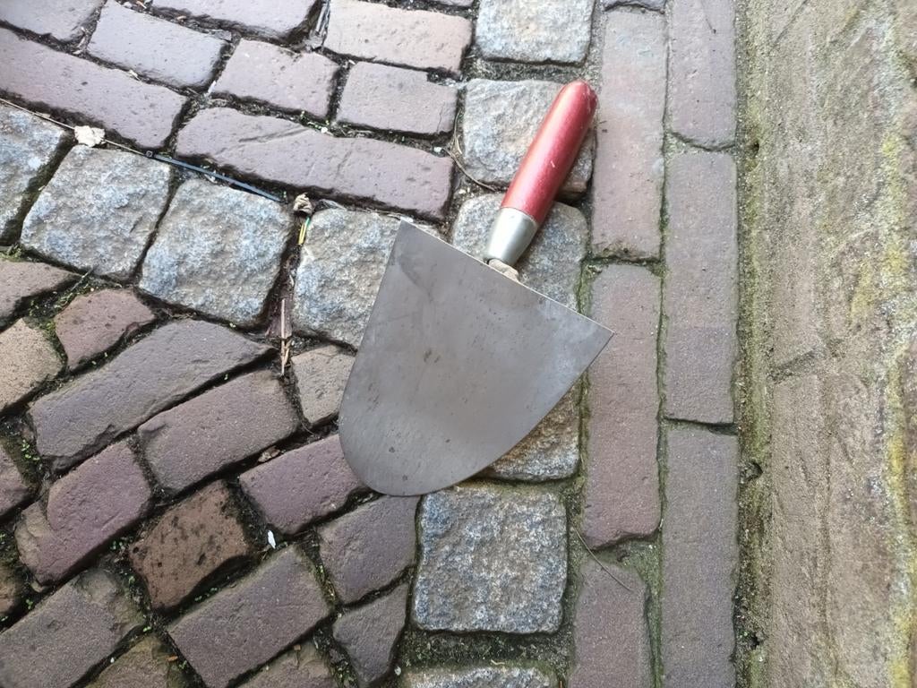 Metseltroffel met houten handvat, Doe-het-zelf en Verbouw, Gereedschap | Handgereedschap, Ophalen of Verzenden, Gebruikt