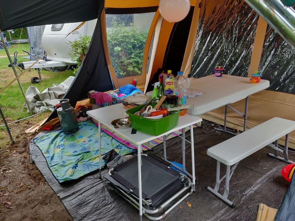 Cabanon imperia vouwwagen de luxe met veel extra's, Ophalen, Beige, Cabanon, Aanwezig