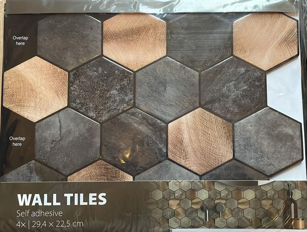 Stickertegels, hexagon motief nieuw in verpakkingen., Huis en Inrichting, Ophalen, Nieuw