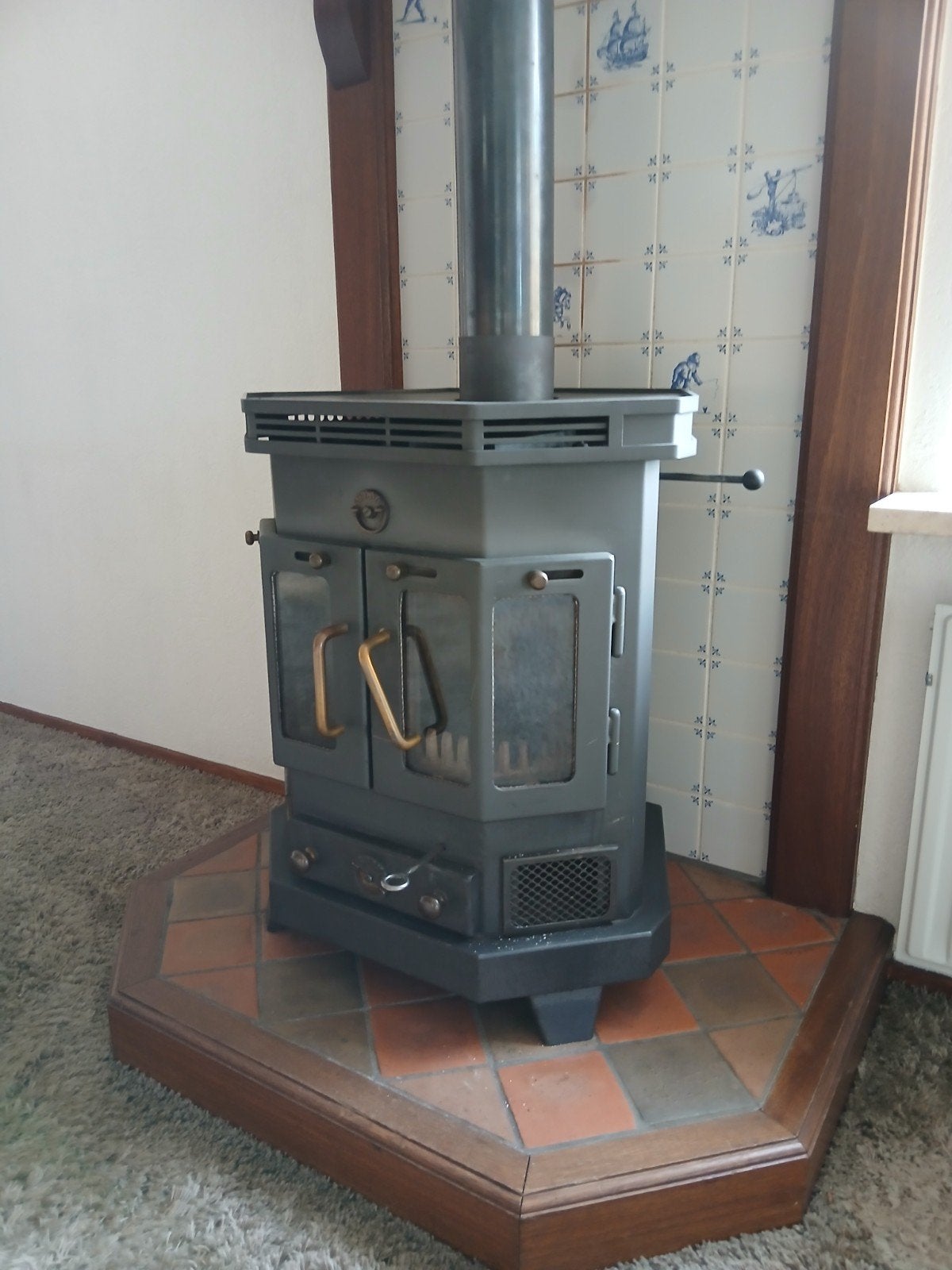 barbas houtkachel, Huis en Inrichting, Ophalen, Gebruikt, Houtkachel, Inbouw