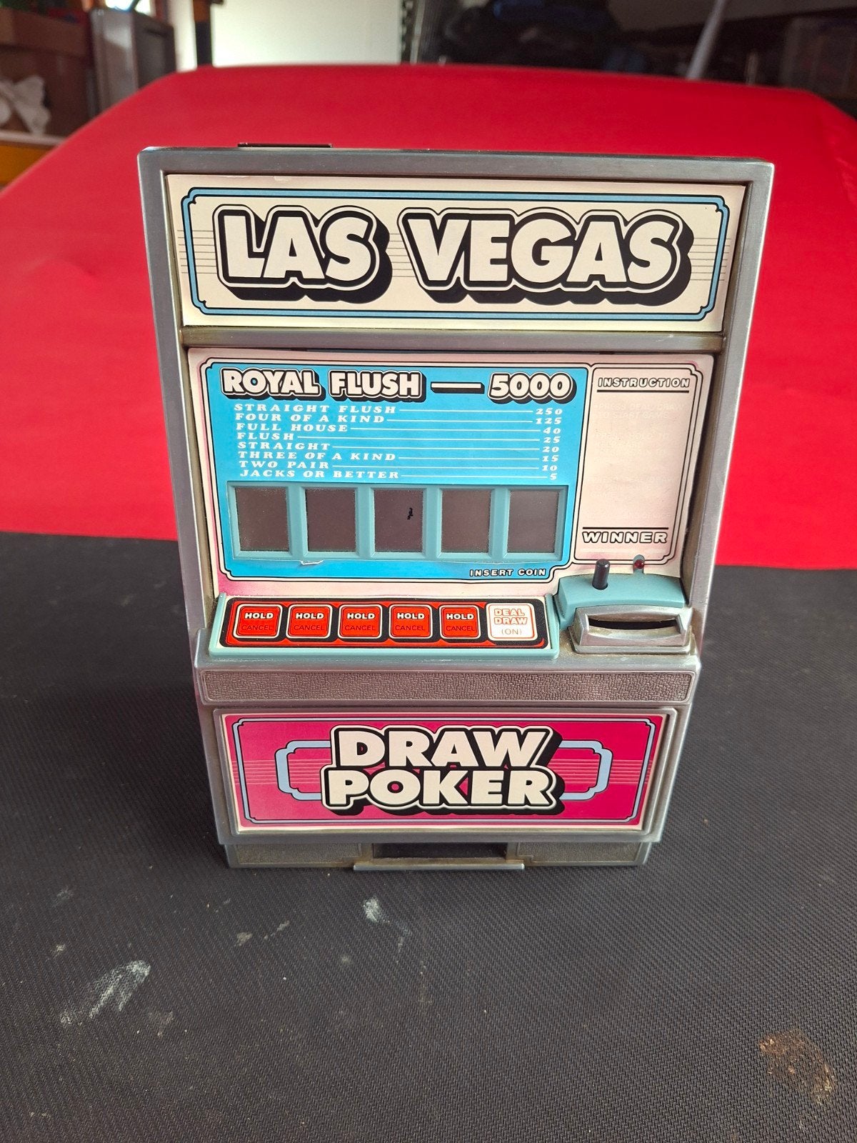 Mini Gokkast op Batterijen - Las Vegas Draw Poker, Verzamelen, Ophalen of Verzenden