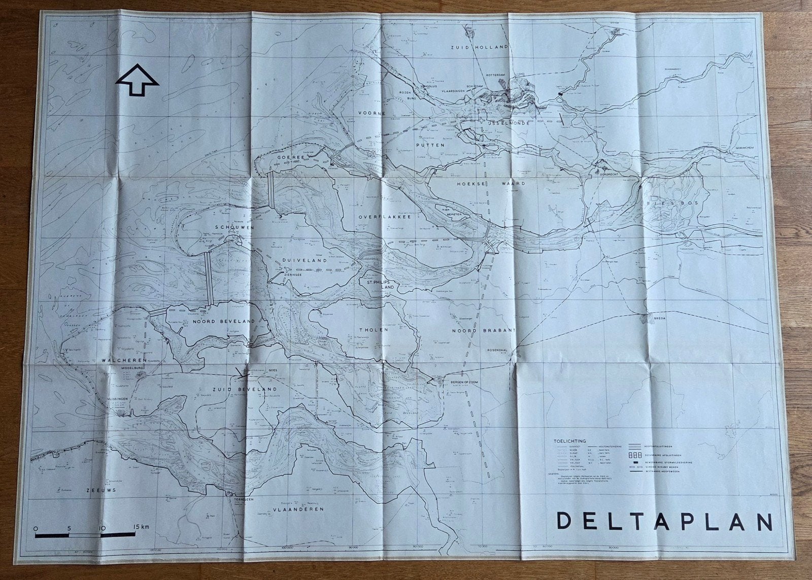 Deltaplan Zeeland dieptelijnen R.W.S. 1945-1953, Rijkswaterstaat, Landkaart, 1800 tot 2000, Nederland
