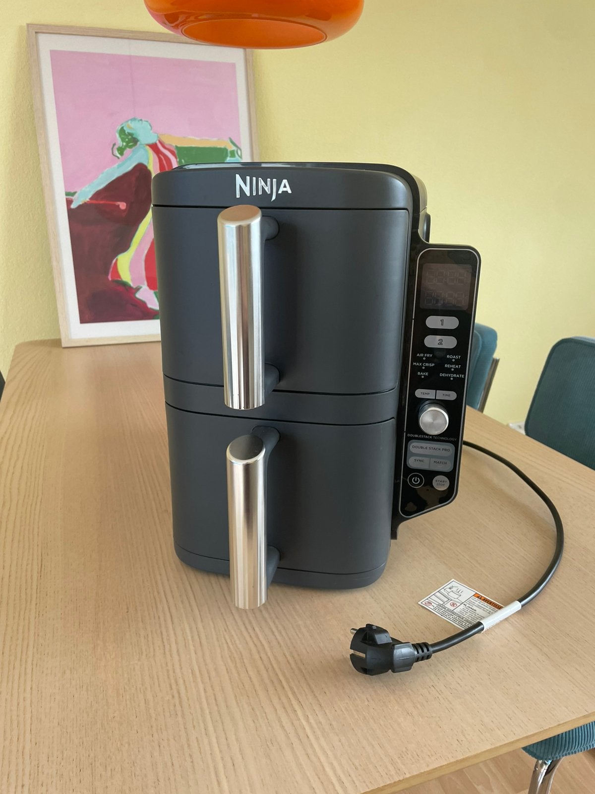 Ninja Airfryer XL Double Stack, Witgoed en Apparatuur, Airfryers, Ophalen, Zo goed als nieuw, Airfryer XL