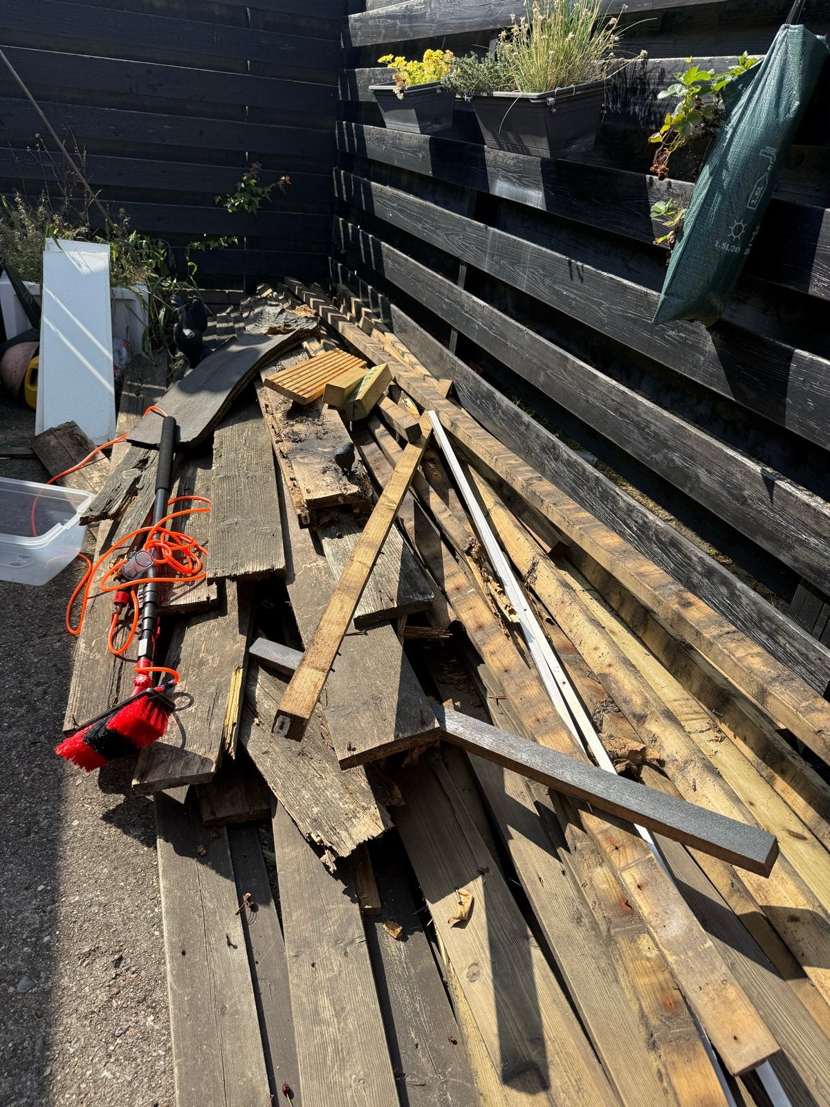 Diverse partij hout: planken, vlonderdelen, schuttinghout, Ophalen, Gebruikt, 25 tot 50 mm, Plank