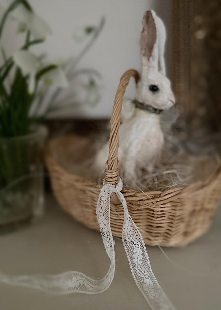 Haas pasen spuncotton wattenpopje paasei oud, Ophalen of Verzenden
