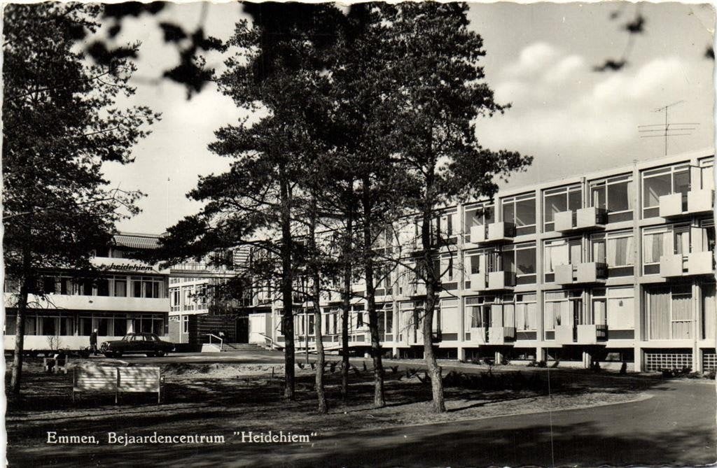 Emmen, Bejaardencentrum Heidehiem - 1965 gelopen, Ophalen of Verzenden, 1960 tot 1980, Gelopen, Drenthe