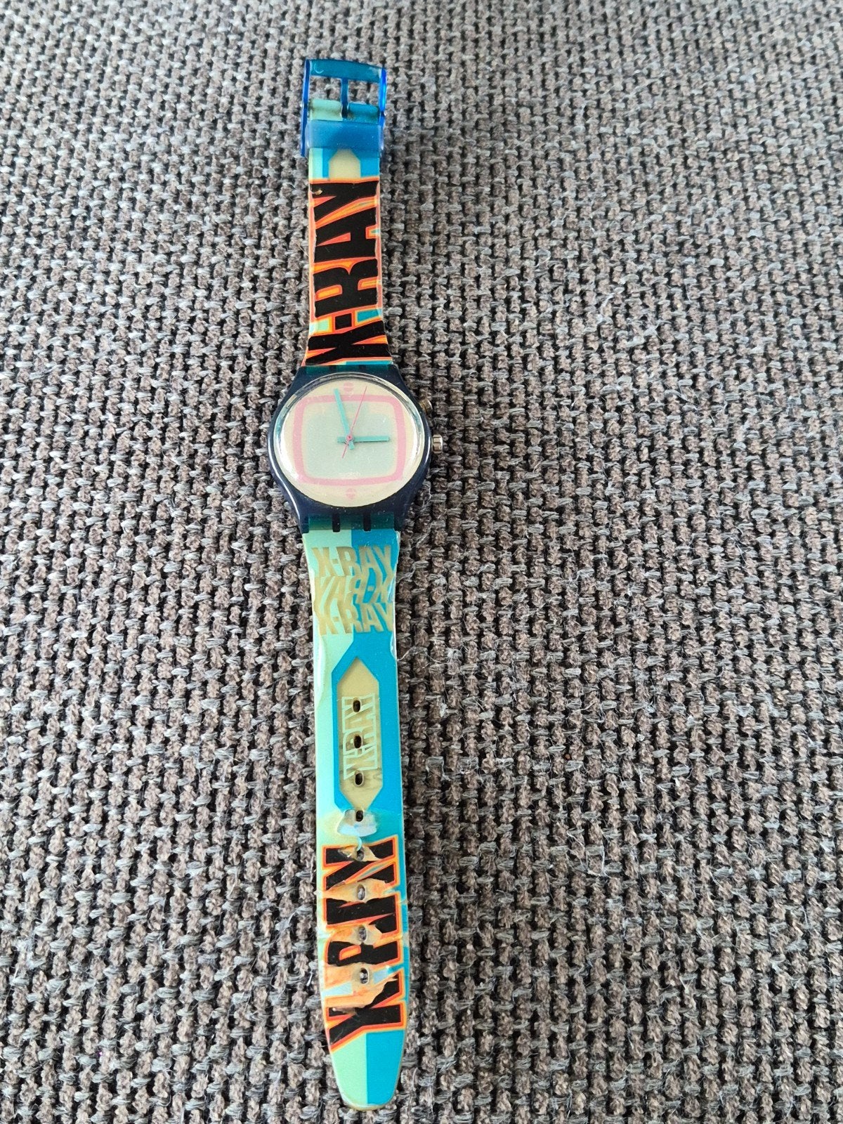 Vintage Swatch X-Ray Polshorloge - Gebruikt, Sieraden, Tassen en Uiterlijk, Kunststof, Gebruikt, Polshorloge, Swatch