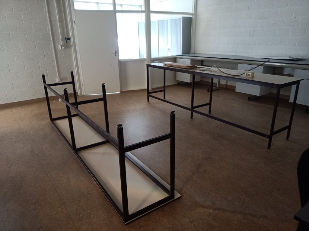 Nette metalen werktafel inpaktafel afm 300x60x88 cm lxbxh m, Niet ingevuld, Gebruikt, Niet ingevuld, Niet ingevuld